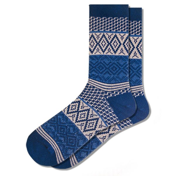 Molly Emma Rhombus Socks Blue