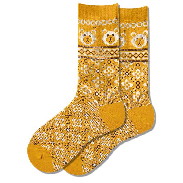 molly emma bear socks yellow